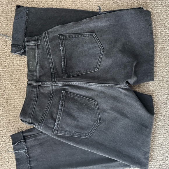Black Pacsun High Rise Straight Leg Distressed Jeans - Picture 2 of 6